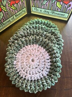Crochet Acrylic Yarn Coasters (4)